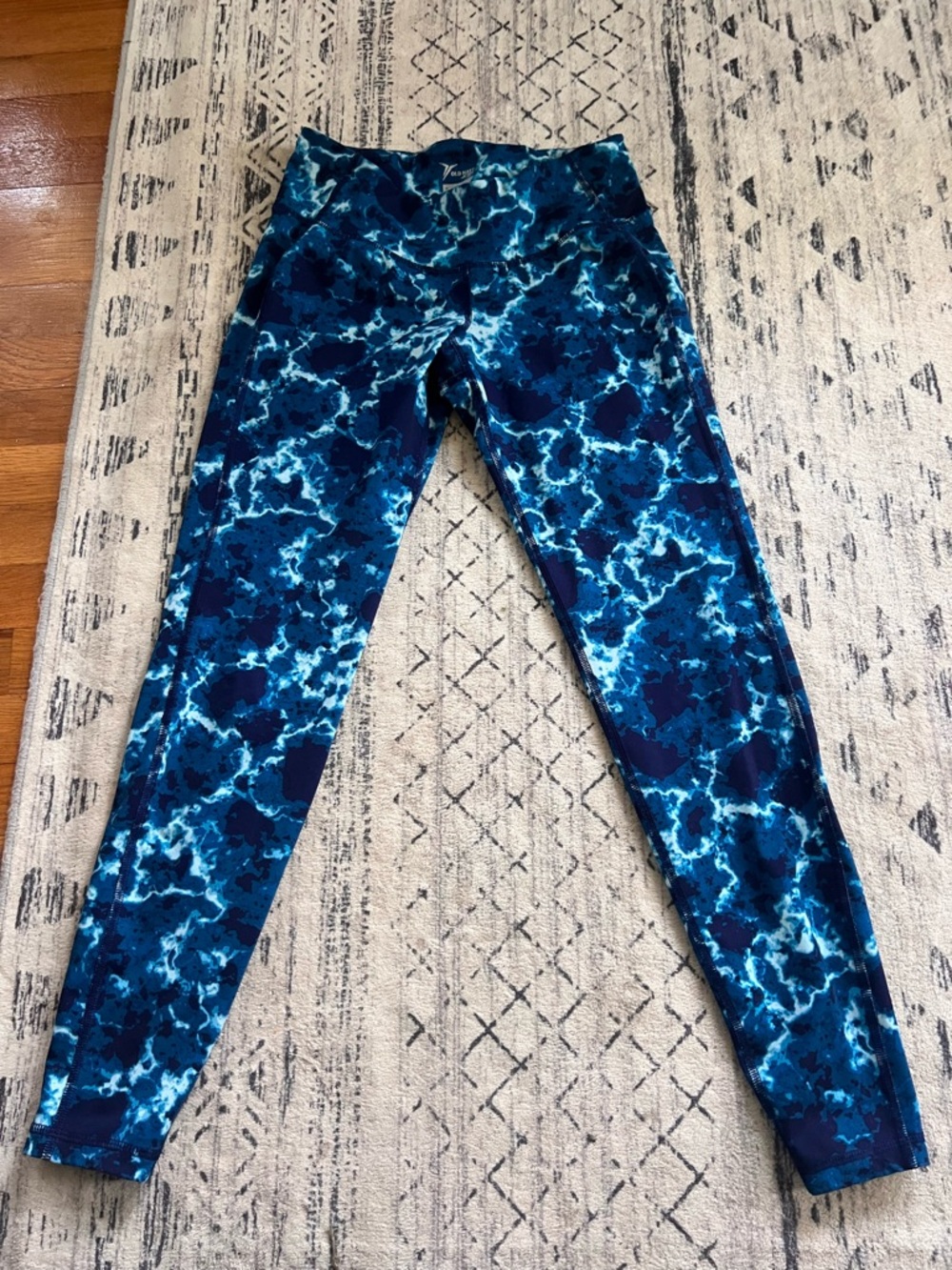 Old Navy Active Blue and Navy Tie-Dye Athletic Leggings